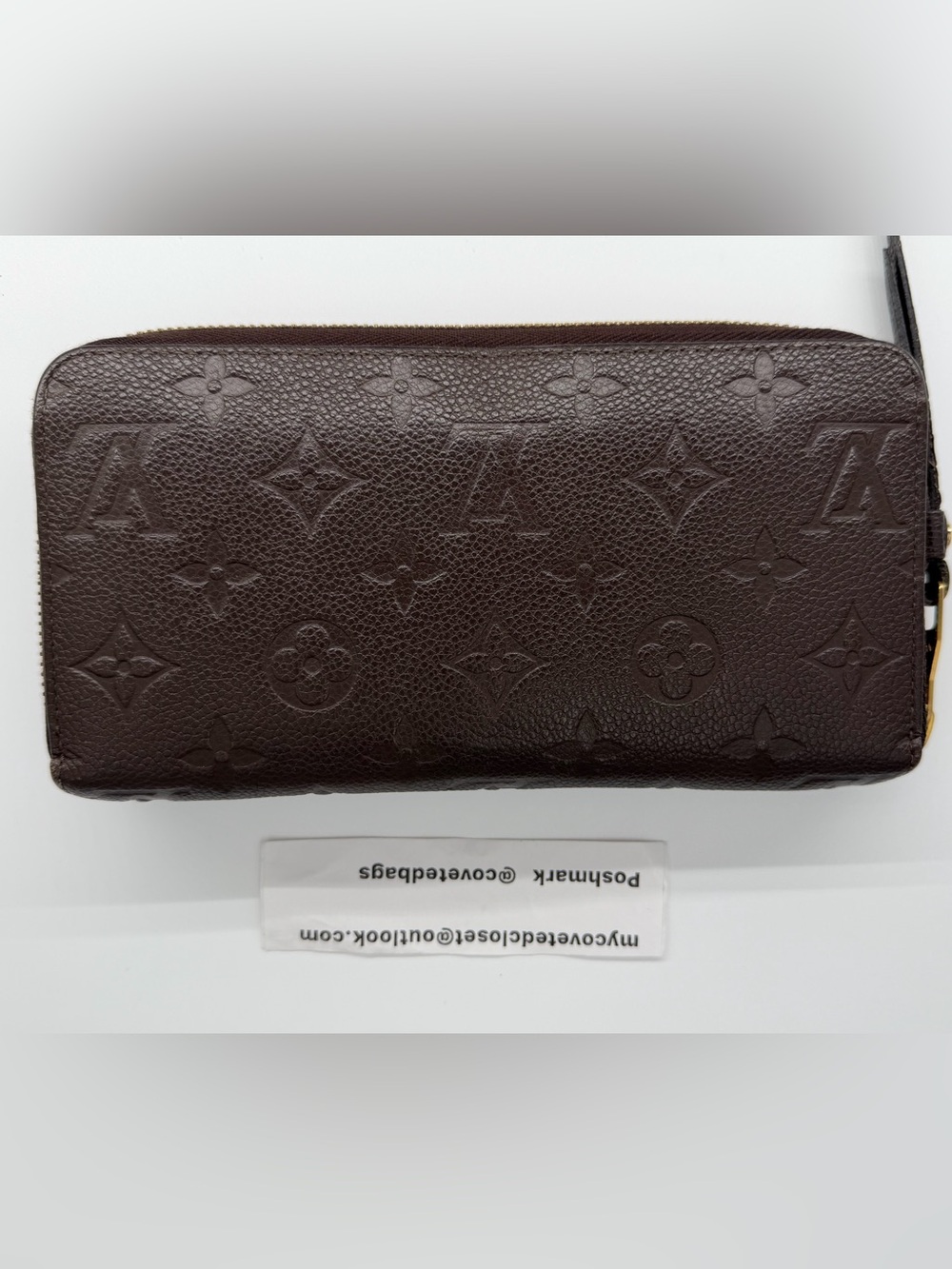 Authentic LV Chocolate Brown Empriente Zippy Wallet w/Box and Dust Bag